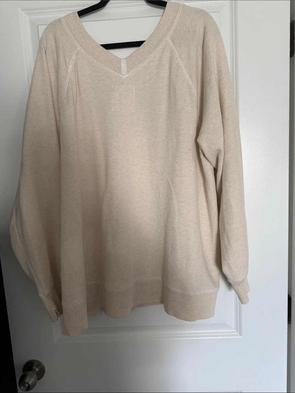 aerie Beige V-Neck Lightweight Pullover Sweater